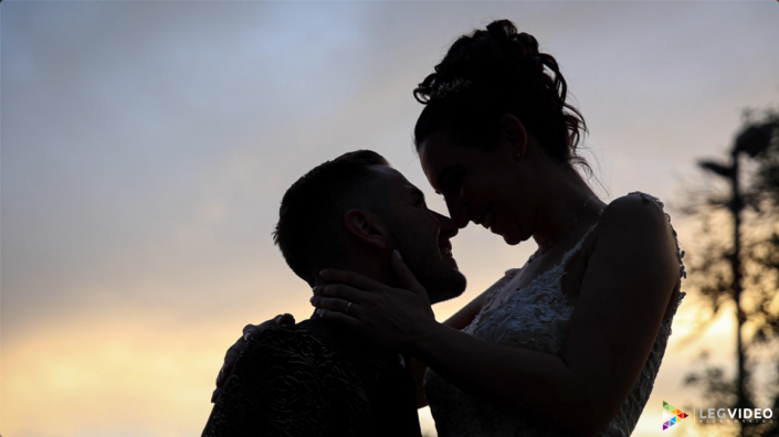 Legvideo Video Matrimoniale Veronica e Davide Villa Fenaroli Sposi in backlight